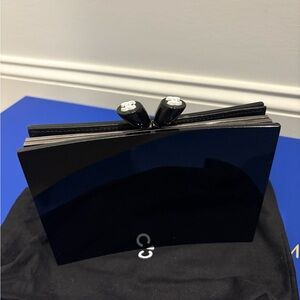 Chanel Black Clutch with Logo Clasp
